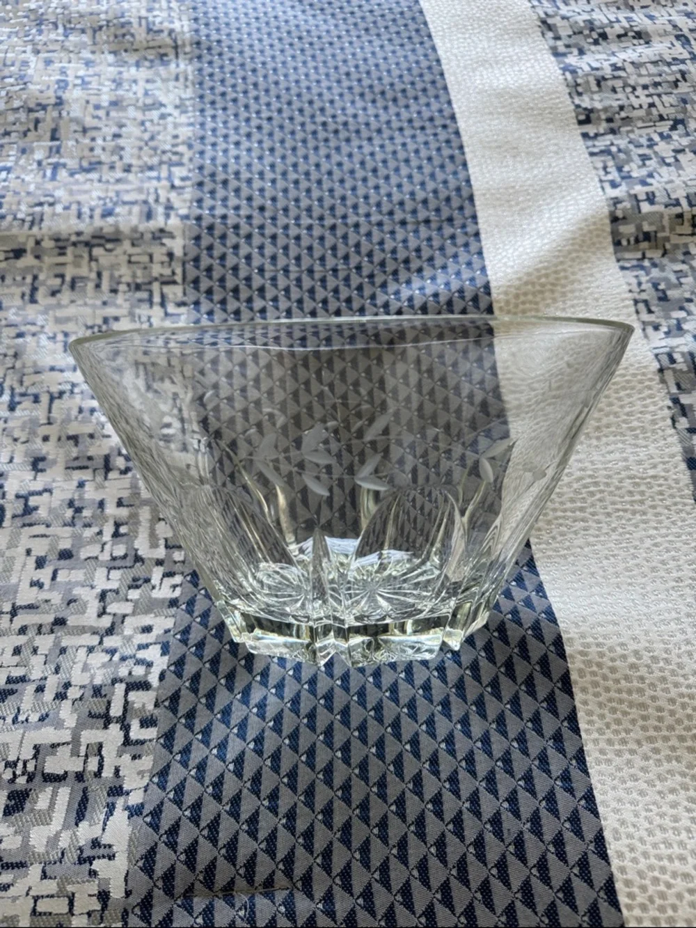 VINTAGE PRINCESS HOUSE HERITAGE LEAD CRYSTAL SALAD SERVING BOWL